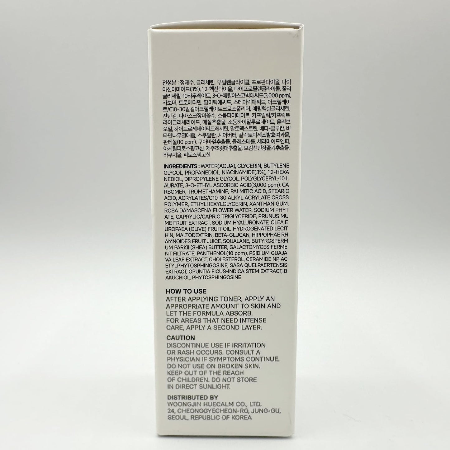 HUECALM Niacin Vita Snow Serum, Korean Skincare for Brightening, Hydration, Oil Control, 3% Niacinamide, Vitamin C Serum & Ceramide, Dark Spot Corrector, Hyperpigmentation Treatment, Gentle Daily Use