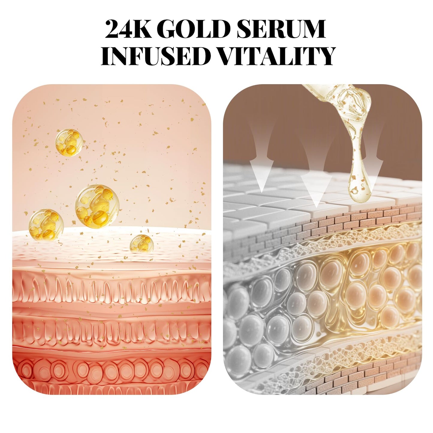 24K Gold Serum for Face-Anti Aging Serum,Brightening & Ultra Hydrating Korean Skincare-Reduces Wrinkles, Repairs Skin Barrier for Youthful Glow-55ml