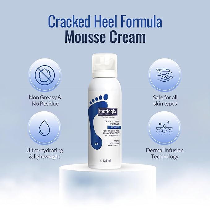 FOOTLOGIX Cracked Heel Formula, White 4.23 Ounce