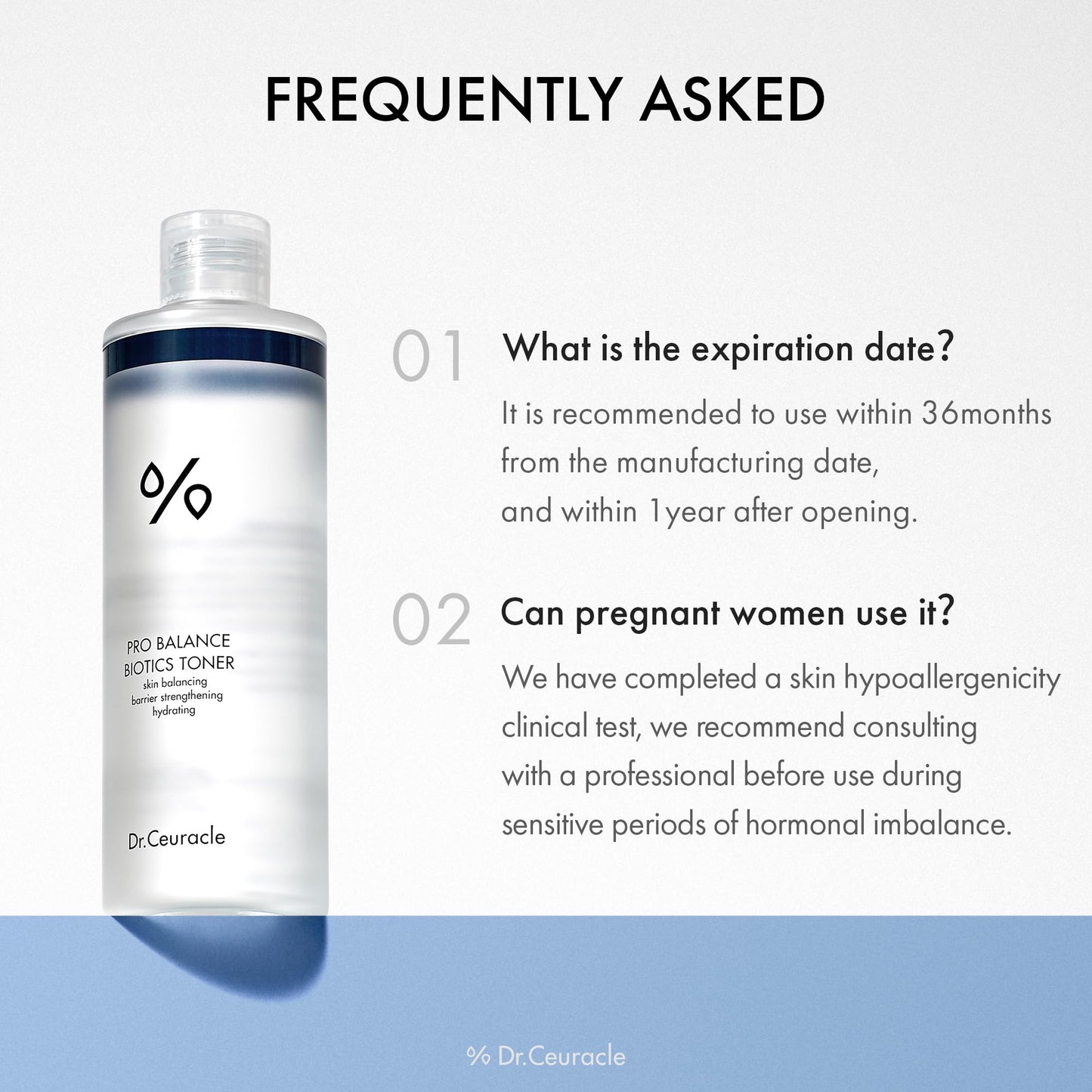 Dr.Ceuracle Pro Balance Biotics Toner - pH Balance Hydrating Daily Toner for Face, Fragrance-Free Korean Skincare Facial Toner with 6-Probiotics, Theanine, Milk Lipids (300ml / 10.14 fl. oz.)