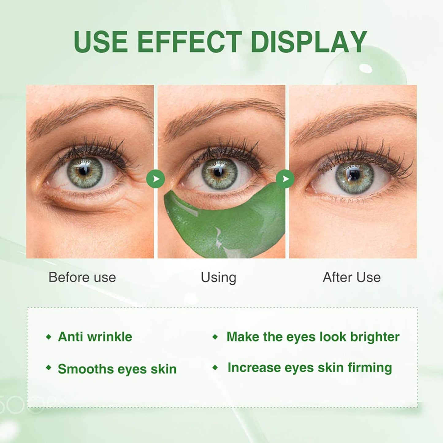 Felico 30 Pairs Lip Mask Under Eye Masks Patches, Crystal Collagen Hydrating Moisturizing Smoothing Lips Gel Pads for Puffy Eyes Bags,Dark Circles,Puffiness,Fine Lines,Wrinkles,Anti-Aging Seaweed