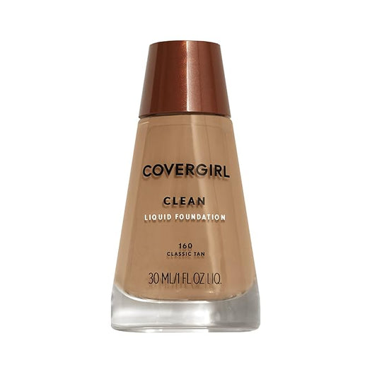 COVERGIRL Clean Makeup Foundation Classic Tan 160, (packaging may vary) 1 oz