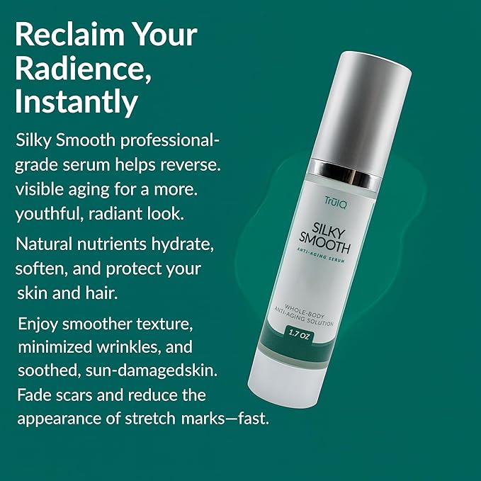 Luxurious Anti-Aging Serum for Face, Body & Hair. Silky Smooths Hydrating Whole-Body Wrinkle Repair Cream with Jojoba, Argan & Meadowfoam Oils – Restore Radiance, Firm Skin, Fade Scars – 1.7oz