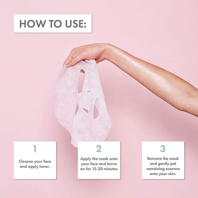 ESW Beauty Raw Juice Face Masks - 5-Pack Variety Set - Hydrating, Anti-Aging, Moisture Repair, Pore Control, Soothing & Revitalizing with Watermelon, Kale & Charcoal