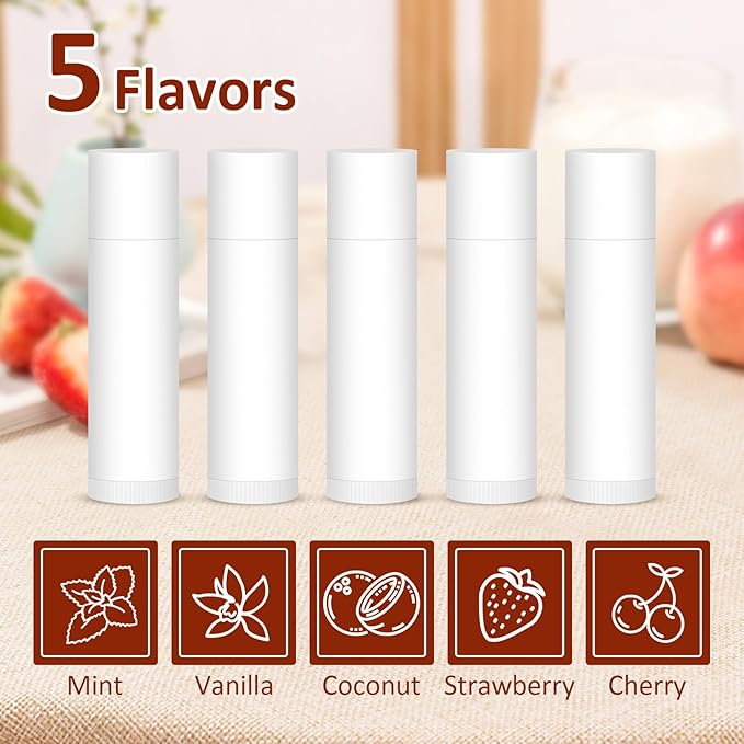 60 Pack Lip Balm Unlabeled, Natural