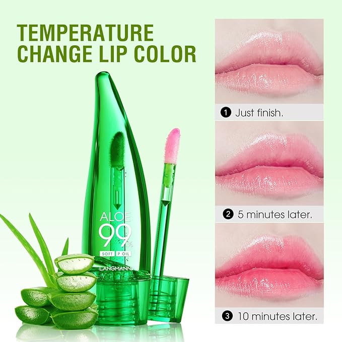 2 Pcs Aloe Vera Color Changing Lipstick Lip Changing