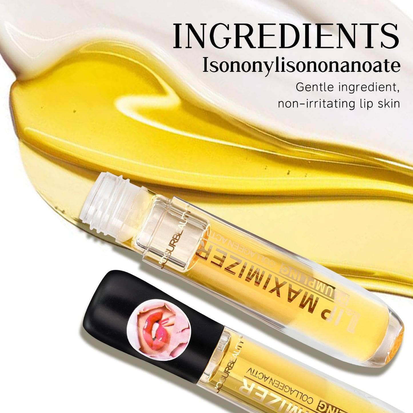 JOSURBEAUTY two faced lip injection extreme lip plumper gloss - hydrating lip oil & lip mask for plump, smooth lips, Hydrating & Reduce Fine Lines 5ML