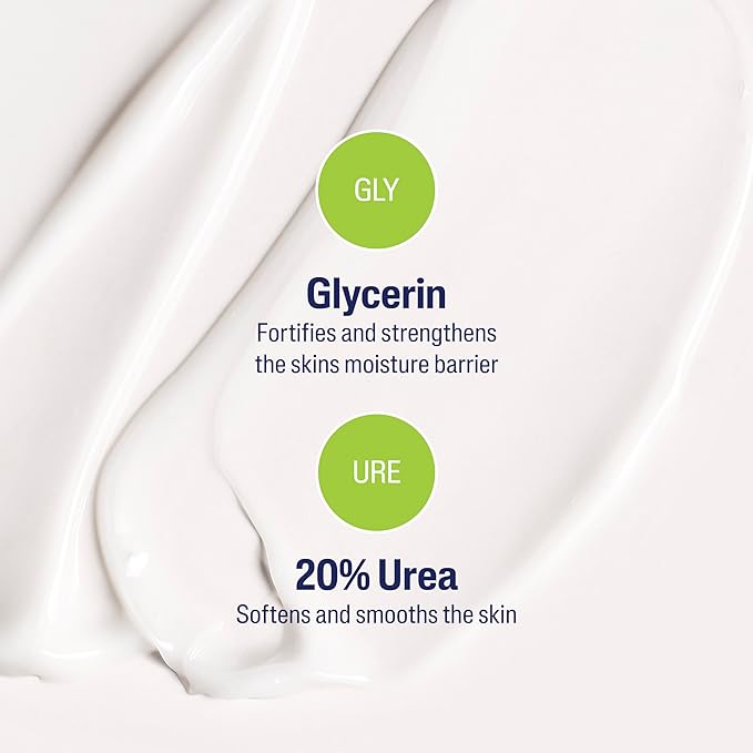 CETAPHIL Exfoliating Rough & Bumpy Cream, Lightweight Cream for All Skin Types, 8 oz Tube, 20% Urea, Gently Exfoliates, Refines Skin Texture, Dermatologist Recommended Brand