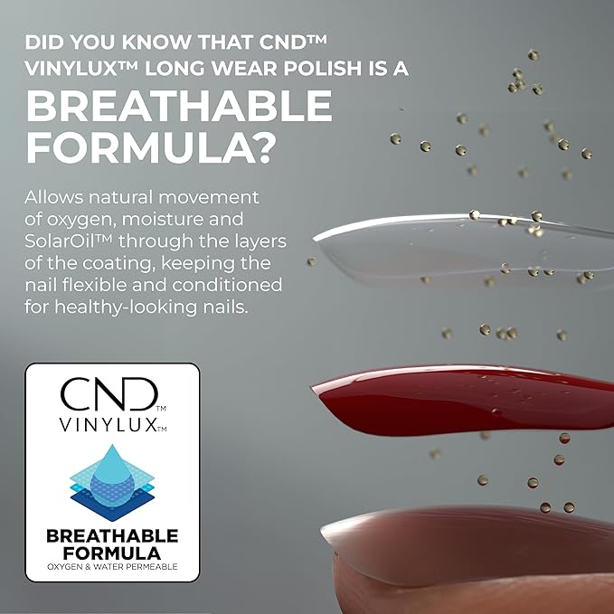 CND Vinylux Longwear Red Nail Polish, Gel-like Shine & Chip Resistant Color, Soft Flame, 0.5 fl. oz