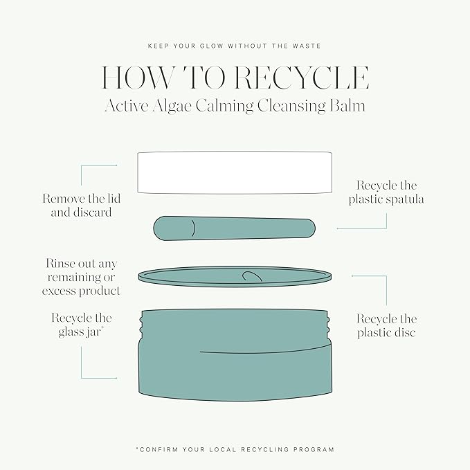 KORA Organics Active Algae Calming Cleansing Balm, Balancing Facial Cleanser to Help Reduce Redness & Blemishes, Melt Away Makeup & Sunscreen, Travel Size Face Wash for Men and Women, 1.01 fl oz