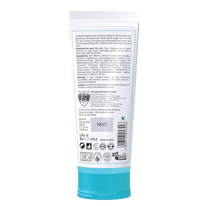 Hyaluronic Acid Face Wash For Men & Women Concentrate For Deep Cleansing & Clove Purifying Face Wash With Natural Ingredients Suitable For All Skin Oily To Normal - 100 ml /3.38 Fl Oz