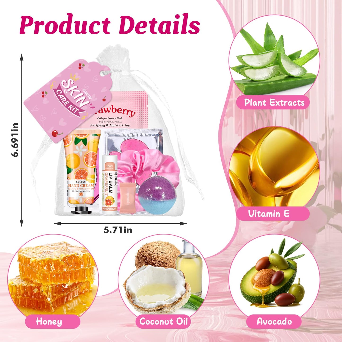 80PCS Spa Party Supplies for Girls, Include Facial Masks, Lip Balm, Hand Cream, Under Eye Patches, Lip Mask, Foot Bath Bombs, Compressed Towels, Sleepover and Spa Birthday Party Supplies for Girls