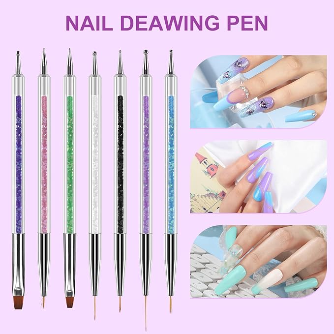 Artdone 9PCS Nail Art Brushes