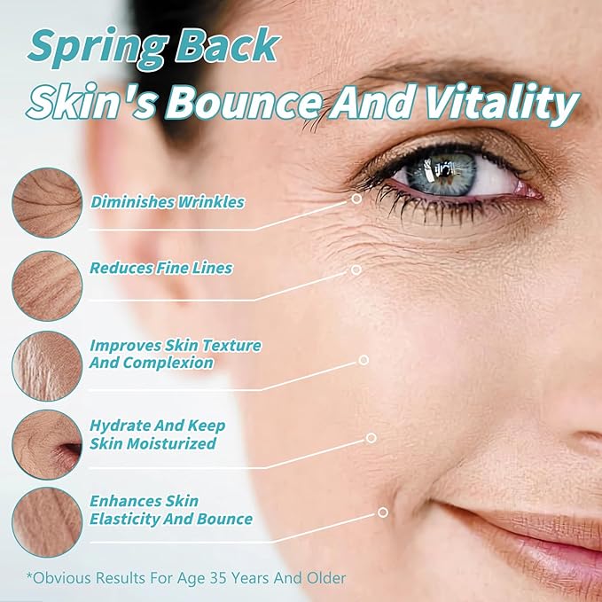 Repair Face Moisturizer Cream with Squalane & Retinol Anti-Aging Day and Night for Deep Hydration Wrinkle Reduction Collagen Boost – 1.86 oz Men Women (All Skin Types)