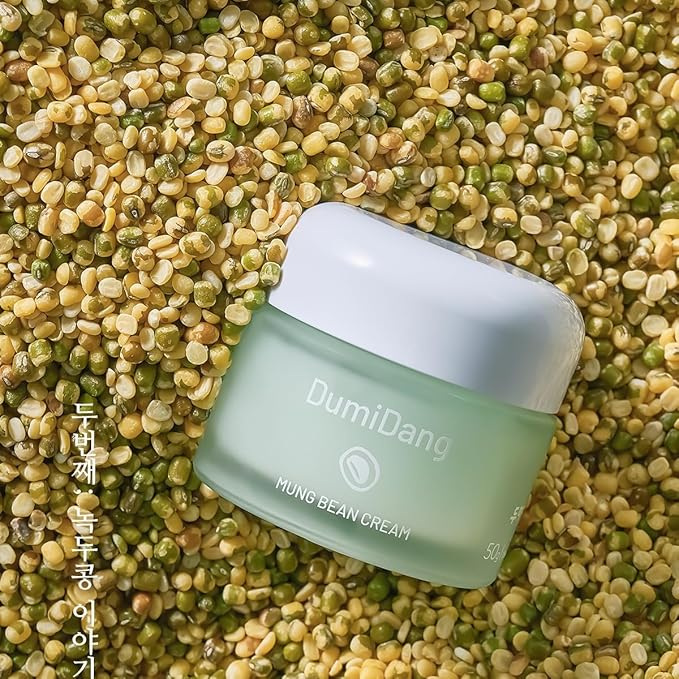 Mung Bean Cream - Korean Traditional Vegan Skincare Formula, Detoxifies and Soothes with Fermented Mung Bean Extract, Bifida Extract, Galactomyces, and Centella Asiatica, 50g | 1.76fl. oz.
