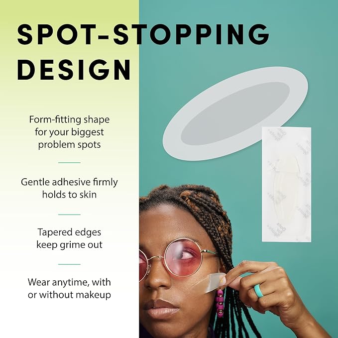 Dots for Spots Large Pimple Patches for Body, Chin, Cheek or Forehead - Includes Active Ingredients Niacinamide, Witch Hazel & Salicylic Acid for Maximum Effectiveness - Reduces Redness (10 patches)