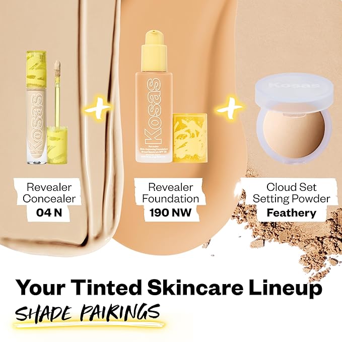 Kosas Revealer Concealer - Medium Coverage Makeup with 04 N)