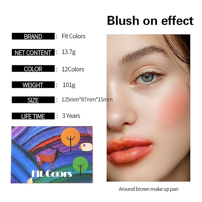 12 Colors Nude Eyeshadow Palette Travel Size Makeup,