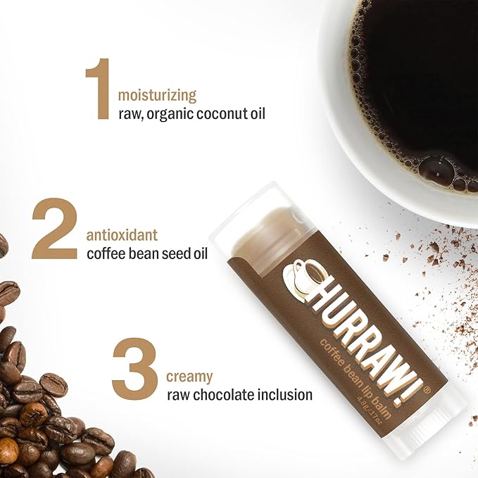 Hurraw! Coffee Bean Lip Balm: Organic,