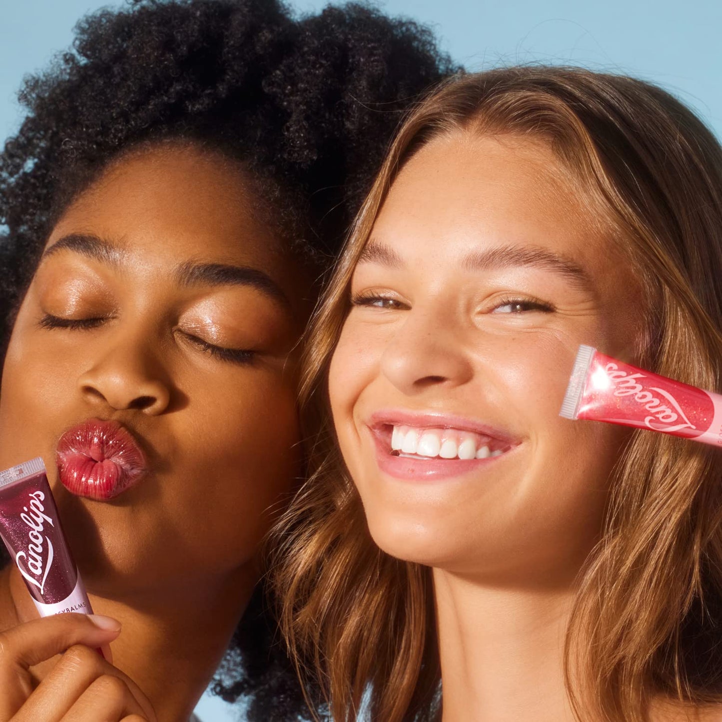 Lanolips Glossybalm - Ultra Hydrating Tinted Lip Gloss for Dry, Chapped, Cracked Skin - Flavored Natural Lanolin Lip Balm with Lanolin Oil, Vitamin E & Mica - Berry (12.5g/0.44oz)