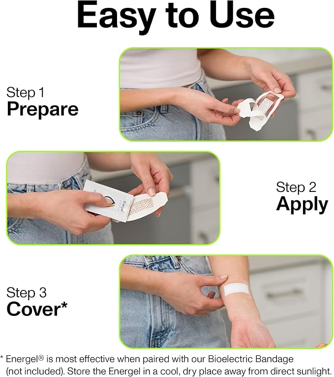 Energel Hydrogel – Wound Gel to Cover Your Wound and Help Maintain & Provide Moisture for Cuts, Abrasions, Blisters, Burns, Scrapes, Surgical Incisions, Ulcers & More – 5-Pack, 0.26 Oz Each