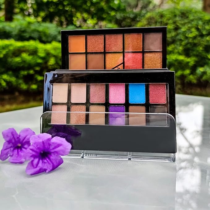 Acrylic Clear Eyeshadow Palette Organizer 7 Sectons Makeup