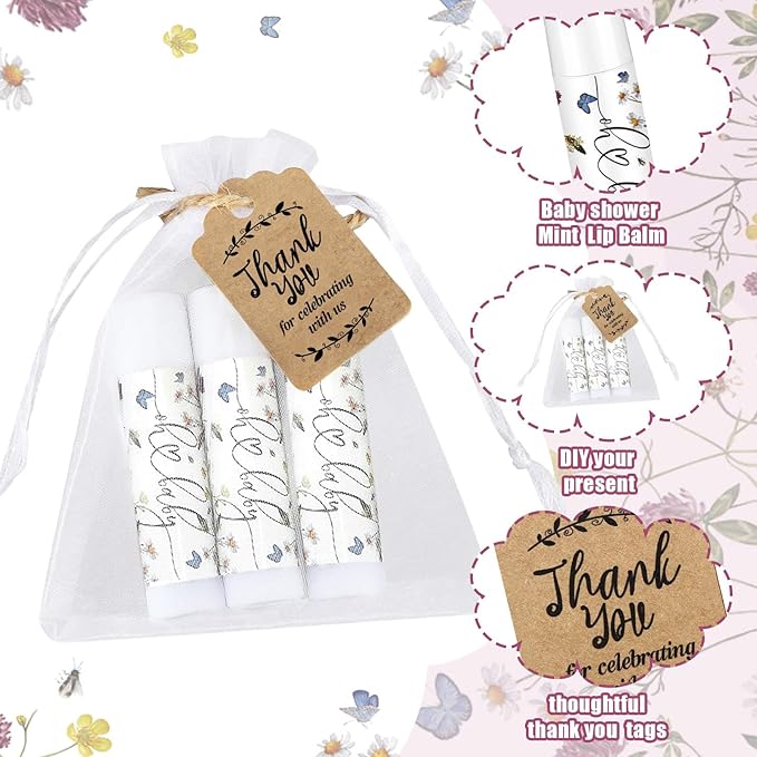 Demissle 50 Pcs Baby Shower Lip Flower)