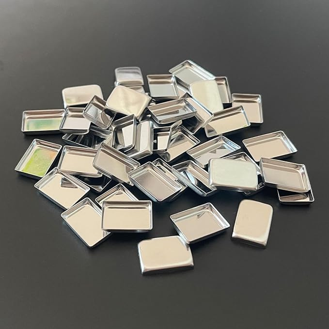 FCLUB 100Pack Empty Eyeshadow Metal Pans Cosmetic Eyeshadow