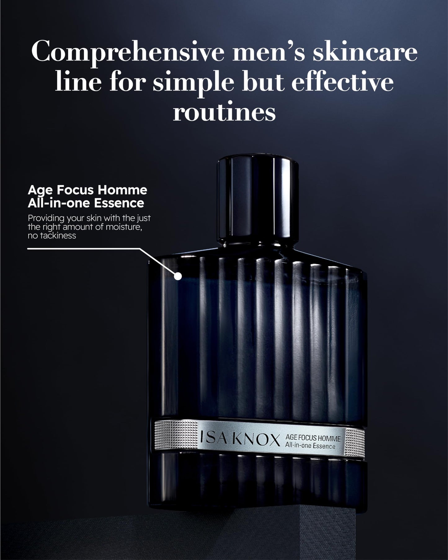 Isa Knox Age Focus Homme (All-in-one Essence, 4.1fl oz) - Refreshing and Moisturizing All-in-One Moisturizer, Protective Barrier Men's Skin Care with Niacinamide | Korean Skincare