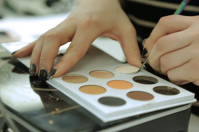 De-Potting Spatula, Dual-Ended Multicolor Steel Tool for Makeup