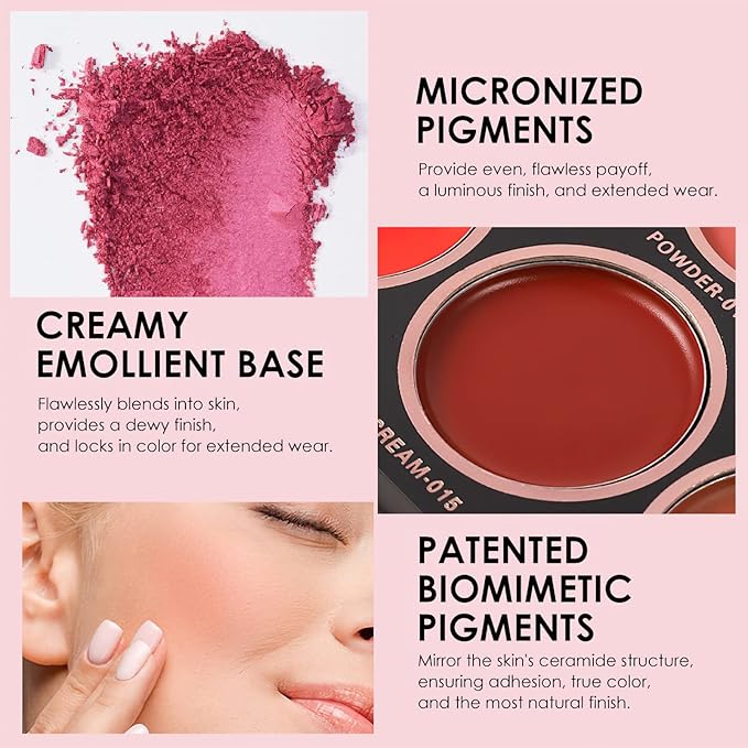 8 Colors Blush and Highlighter Palette, 2-in-1 Contour