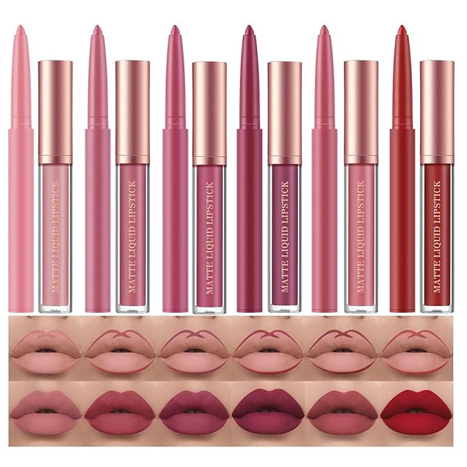 BestLand 12Pcs Matte Liquid Lipstick +
