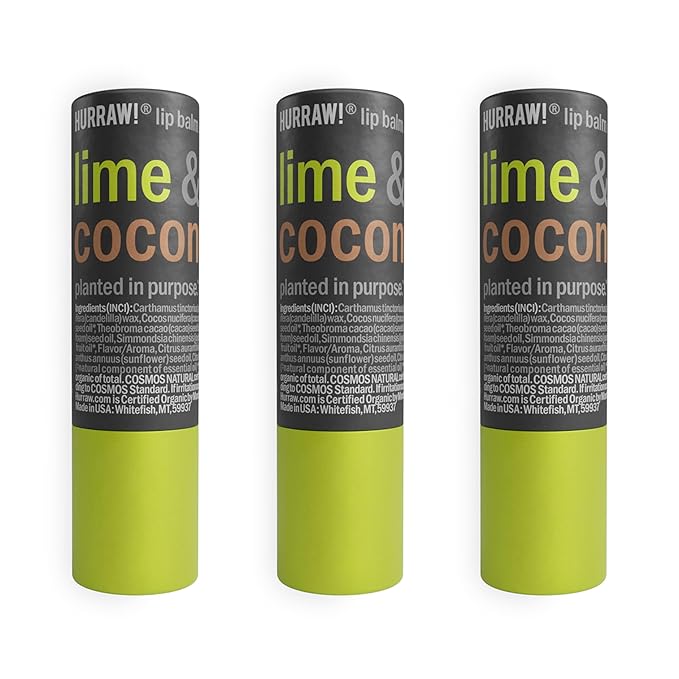 Hurraw! Lime & Coconut Lip Balm,