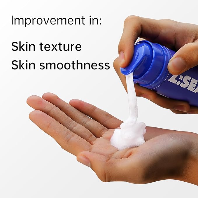 Z:SEA Face Wash, Gentle Exfoliating Cleanser with Hyaluronic Acid, Facial Foaming Cleanser Removes Dead Skin Cells for Soft, Smooth, Hydrated Skin (110ml/3.72 fl.oz.)