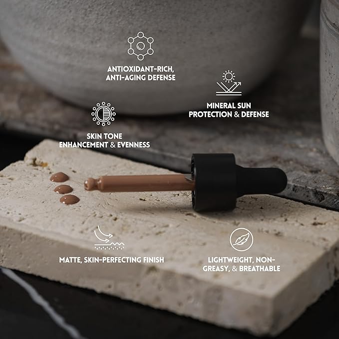 LUMIBRONZE® SPF 30 Tinted Serum for Face – Bronzing Drops with Niacinamide, Hyaluronic Acid & Zinc Oxide – Hydrating Tinted Face Serum for Bronzed Glow – Lightweight, Non-Greasy, Reef-Safe – 50ml