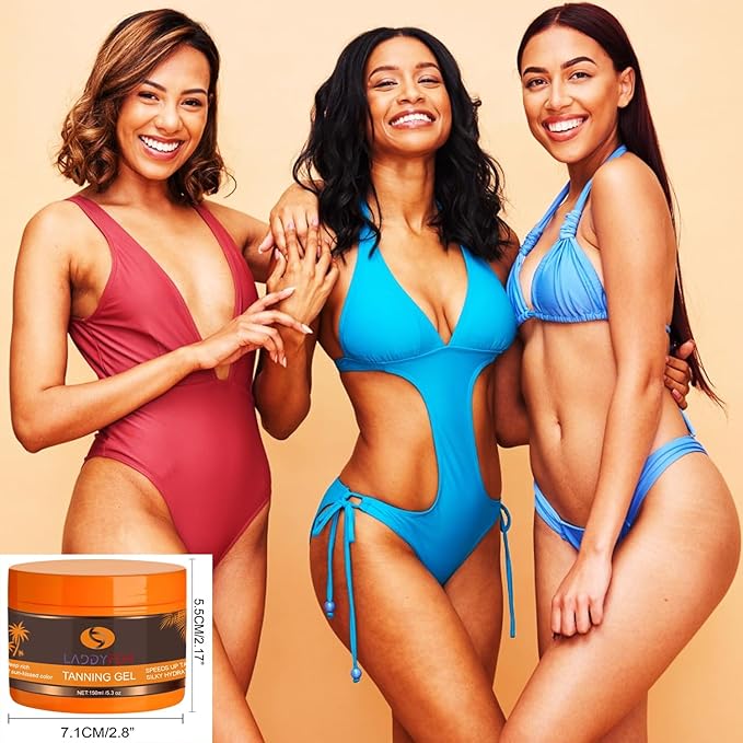 Intensive Tanning Gel SPF0 150 ml, Carrot Tanning Gel, Brown Tanning Gel, Natural Tanning Accelerator Cream Gel for Sunbeds & Outdoor Sun (SET B)