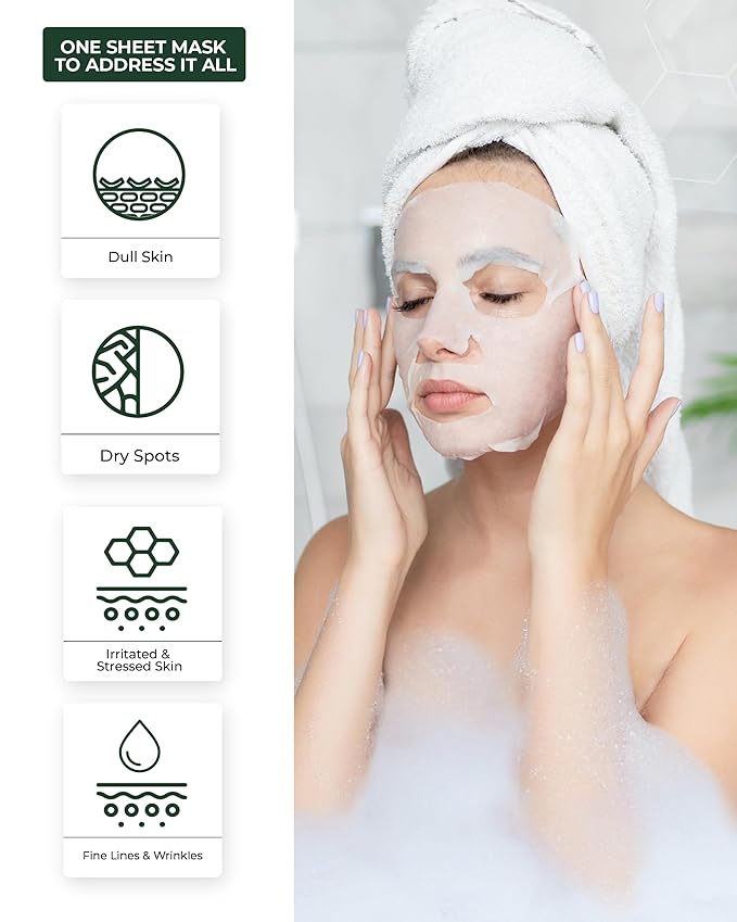 CENTELLIAN 24 Madeca Mask (Extra Calming, 24pc) - Face Mask Sheet for Ultra Calming, Soothing for Sensitive, Acne-prone Skin with Centella Asiatica, TECA, Niacinamide. Korean Skin Care for Men Women