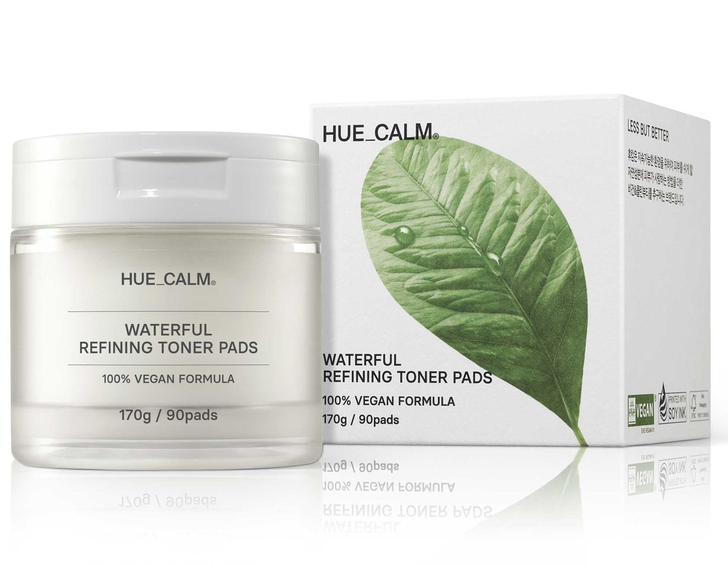 Waterful Refining Toner Pads for Sensitive Skin, Hydrating & Calming with Kombucha Essence, 100% Vegan, Cruelty-Free, Natural Ingredients Toner Pad for Pore Care & Anti-Aging, Korean Skincare -90 pads