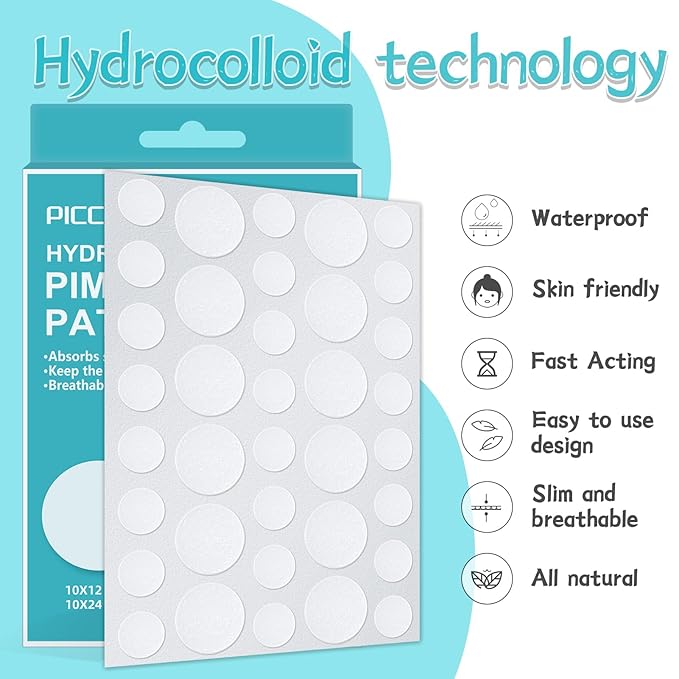Pimple Patches for Face, Hydrocolloid Acne Patches, Invisible Zit Patches for Face, Acne Spot Treatment Patch Cystic Blemish Patches Zit Stickers for all Skin Colors (360 Counts)