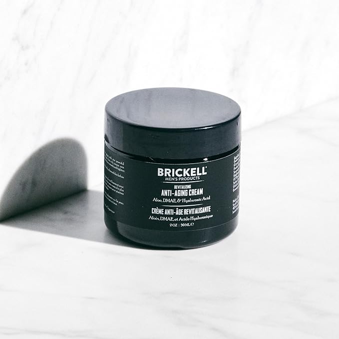 Brickell Men's Ultimate Anti-Aging Routine, Anti-Wrinkle, Night Face Cream and Eye Cream to Reduce Puffiness, Wrinkles, Dark Circles, Under Eye Bags, Natural and Organic, Unscented