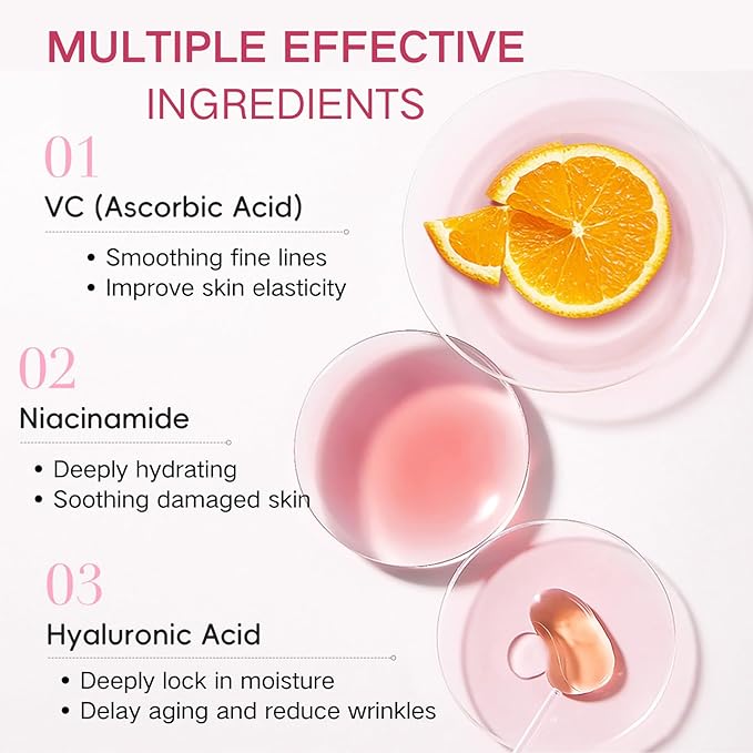 Skincare Set Sakura Teen Girls Gifts - Skin Care Set - Skincare for Teens 10-12 Hydrating - Travel Size Facial Kit for Women with Cleanser,Serum,Cream,Bunny Headband,Cleansing Brush（5pcs）