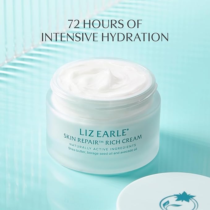 Liz Earle Skin Repair Rich Face Cream - Hydration Boosting Face Moisturizer with a Luxurious Cream Texture - Leaves Skin Feeling Soothed & Comforted (50 ml)