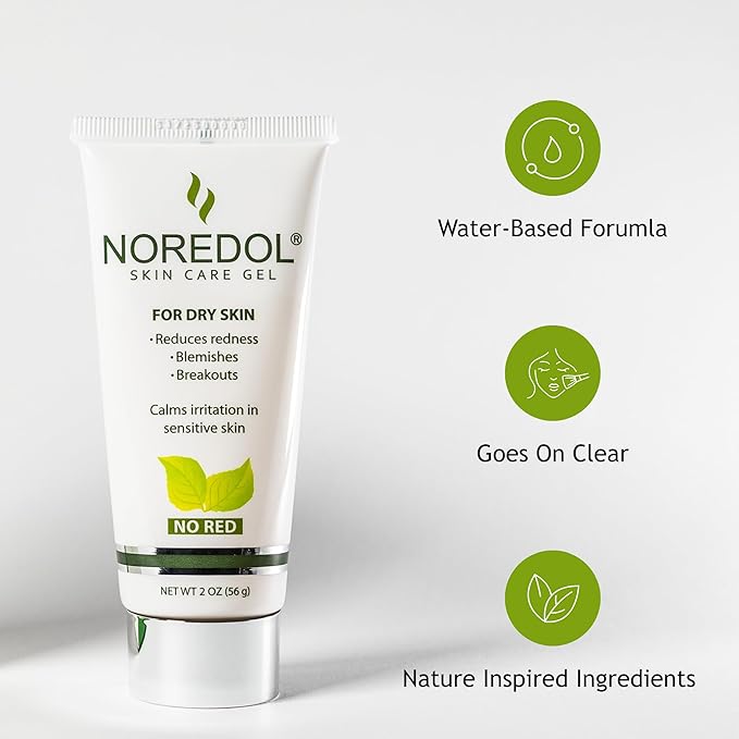 Skin Care Gel - Redness Relief Moisturizer for Dry Skin - Rosacea Treatment for Face - Soothes Prone Skin and Irritation - Fragrance Free 1 oz.