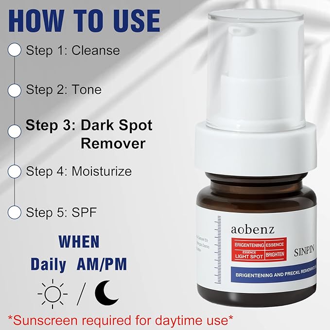 SINPIN aobenz Dark Spot Remover for Face & Body | Advanced Corrector Serum for Age, Melasma, Sun, Acne, Black Spots | Tranexamic Acid, Niacinamide Formula for Women & Men | Mild, 1.35 Fl Oz (1PCS)