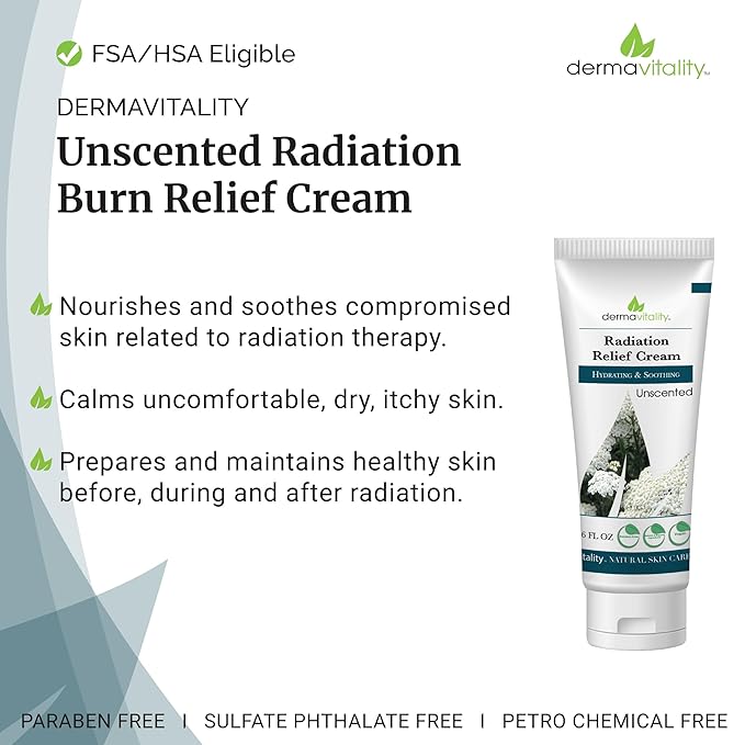UltimateVitality Unscented Radiation Burn Relief Cream – Calendula Cream for Radiation Patients, Natural, Organic, Paraben, Pthalate Free - 6 ounces