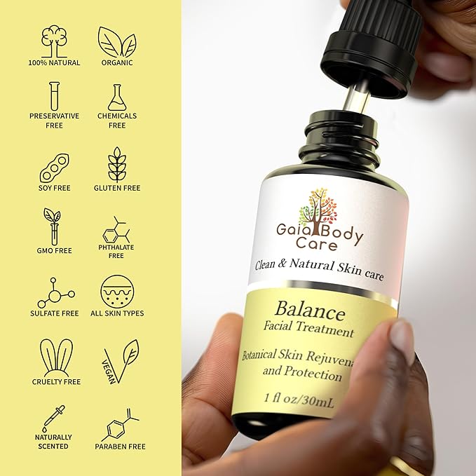 Gaia Body Care Meadowfoam Oil Organic - (1oz) - Blended with Marula and Neroli Oils - Smooths and Hydrates Skin and Hair - Plant Based, Vegan Premium Moisturizing Facial Oil