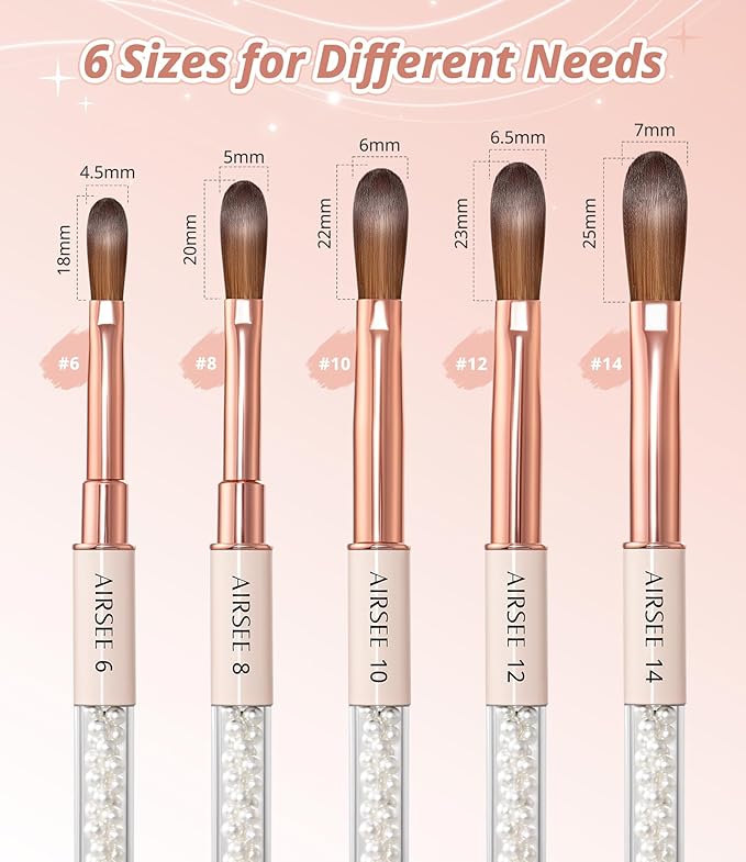 AIRSEE 5PCS Acrylic Nail Brush