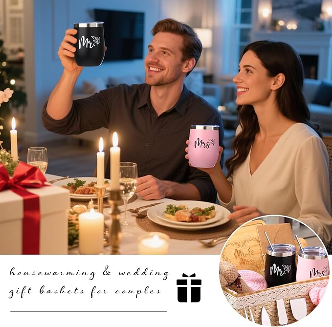 House Warming Gifts Basket 21 Pieces Housewarming Gift for New Apartment Closing Gifts for Buyers Couples Women Men New Homeowners Gift Ideas Set (Couple,Mr&mrs)