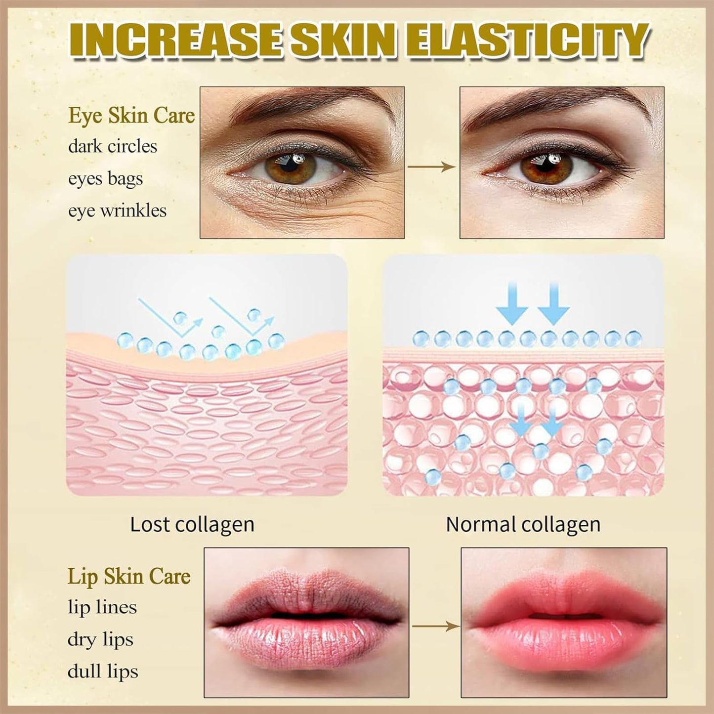 Felico 30Pcs Lip Mask Under Eye Masks Patches,Crystal Collagen Hydrating Moisturizing Smoothing Lips Gel Pads for Puffy Eyes Bags,Dark Circles,Puffiness,Fine Lines,Wrinkles,Anti-Aging Hyaluronic Acid