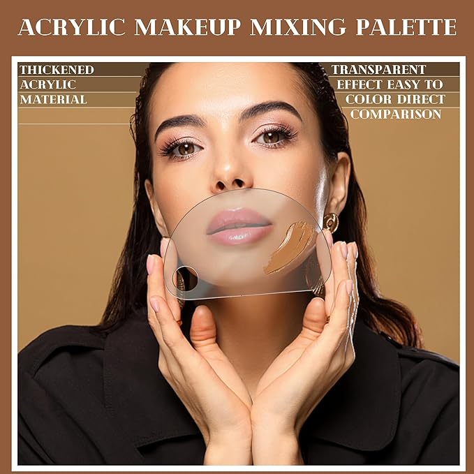 Acrylic Cosmetic Makeup Palette, 4 In 2 Set Mixing